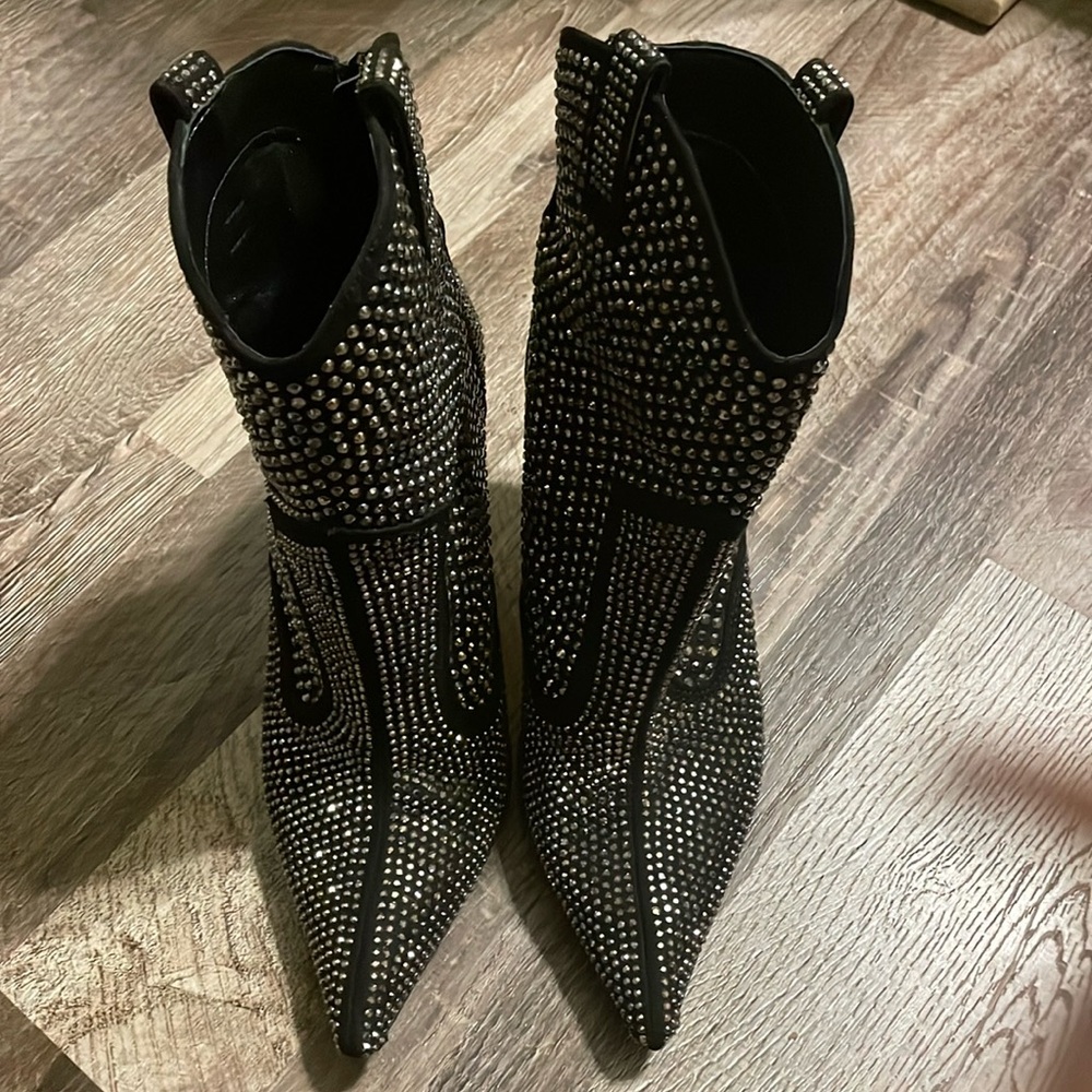 INC International Concepts Black Studded Boots. Good preloved condition. Size 8.
